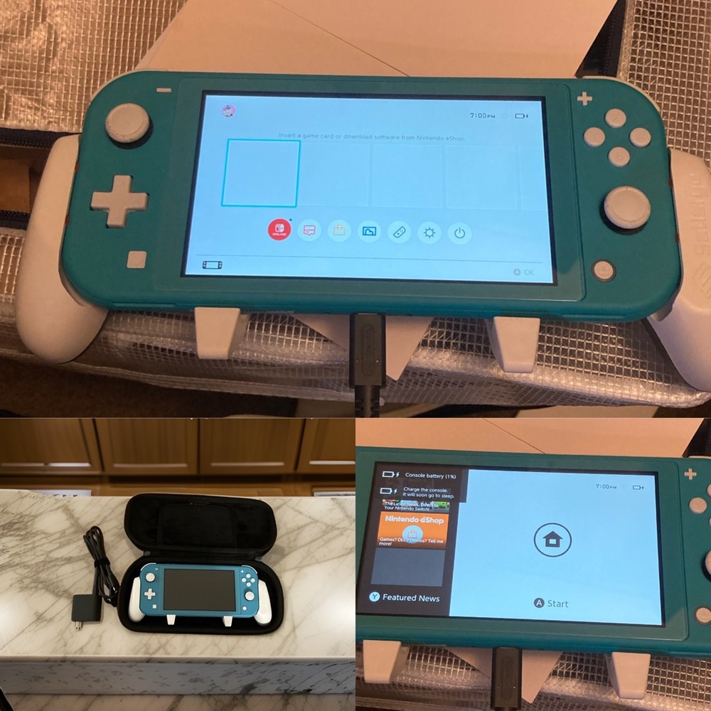 Nintendo Switch Lite Game System Console SATISFYE GRIP & Carrying Case - Picture 9 of 11